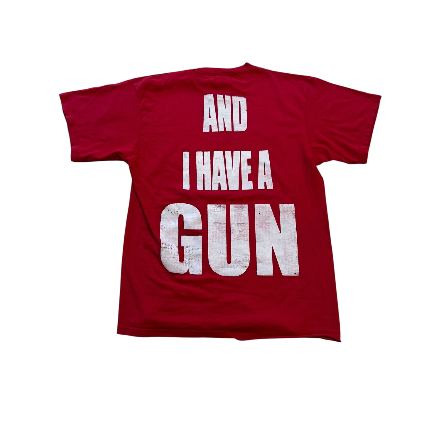 Fat Retard Faggot And I Have A Gun 1/1| T-Shirt (LARGE) HARDCORE THOUGHTS X JUNA COLLAB