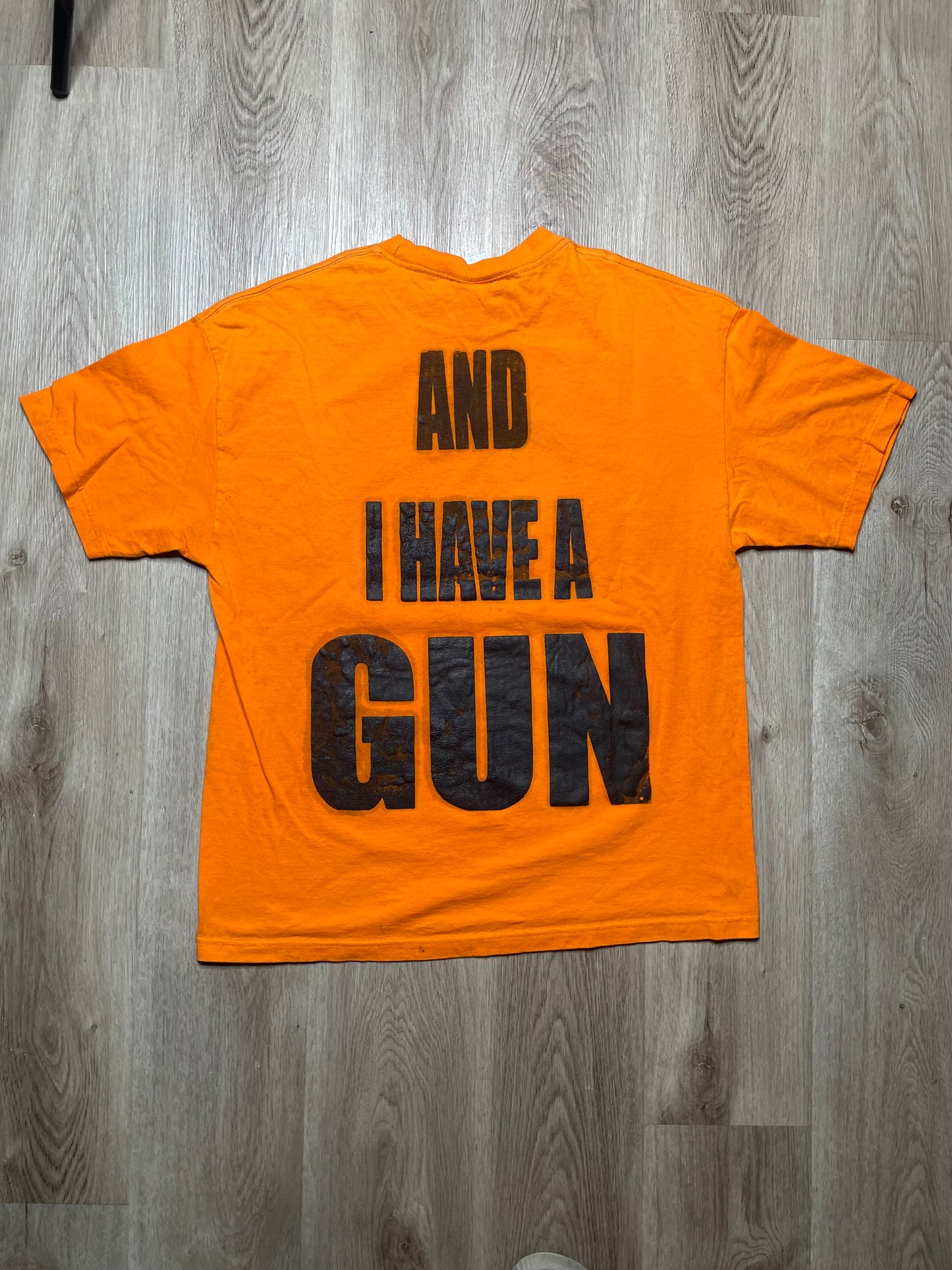 Fat Retard Faggot And I Have A Gun 1/1| T-Shirt (XL) HARDCORE THOUGHTS X JUNA COLLAB