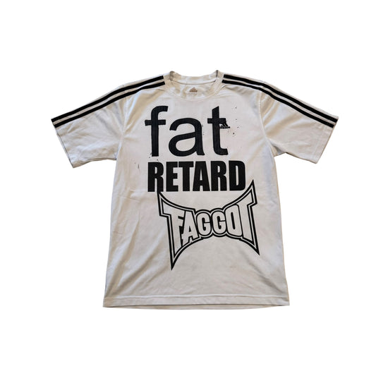 Fat Retard Faggot And I Have A Gun 1/1| T-Shirt (MEDIUM) HARDCORE THOUGHTS X JUNA COLLAB