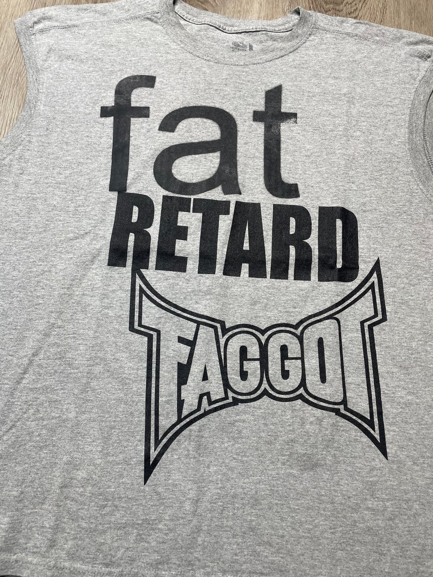 Fat Retard Faggot And I Have A Gun 1/1| T-Shirt (XL) HARDCORE THOUGHTS X JUNA COLLAB