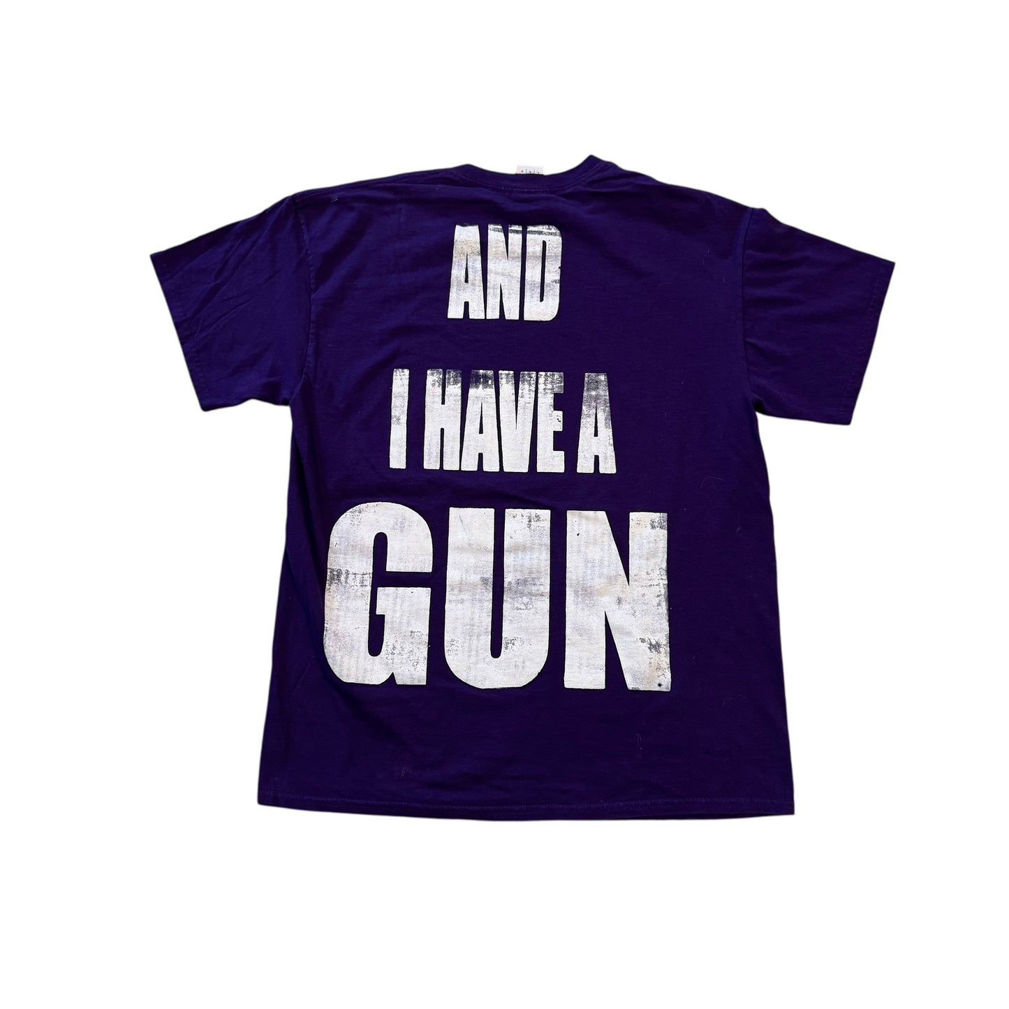 Fat Retard Faggot And I Have A Gun 1/1| T-Shirt (LARGE) HARDCORE THOUGHTS X JUNA COLLAB