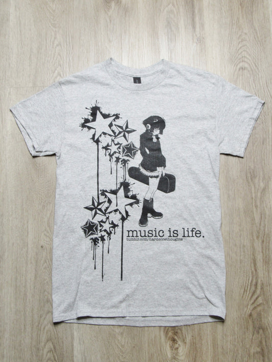 MUSIC IS LIFE TUMBLR SHIRT