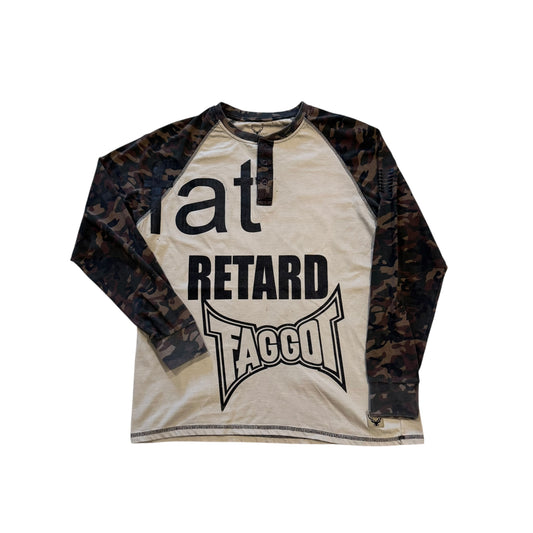 Fat Retard Faggot And I Have A Gun 1/1| T-Shirt (LARGE) HARDCORE THOUGHTS X JUNA COLLAB