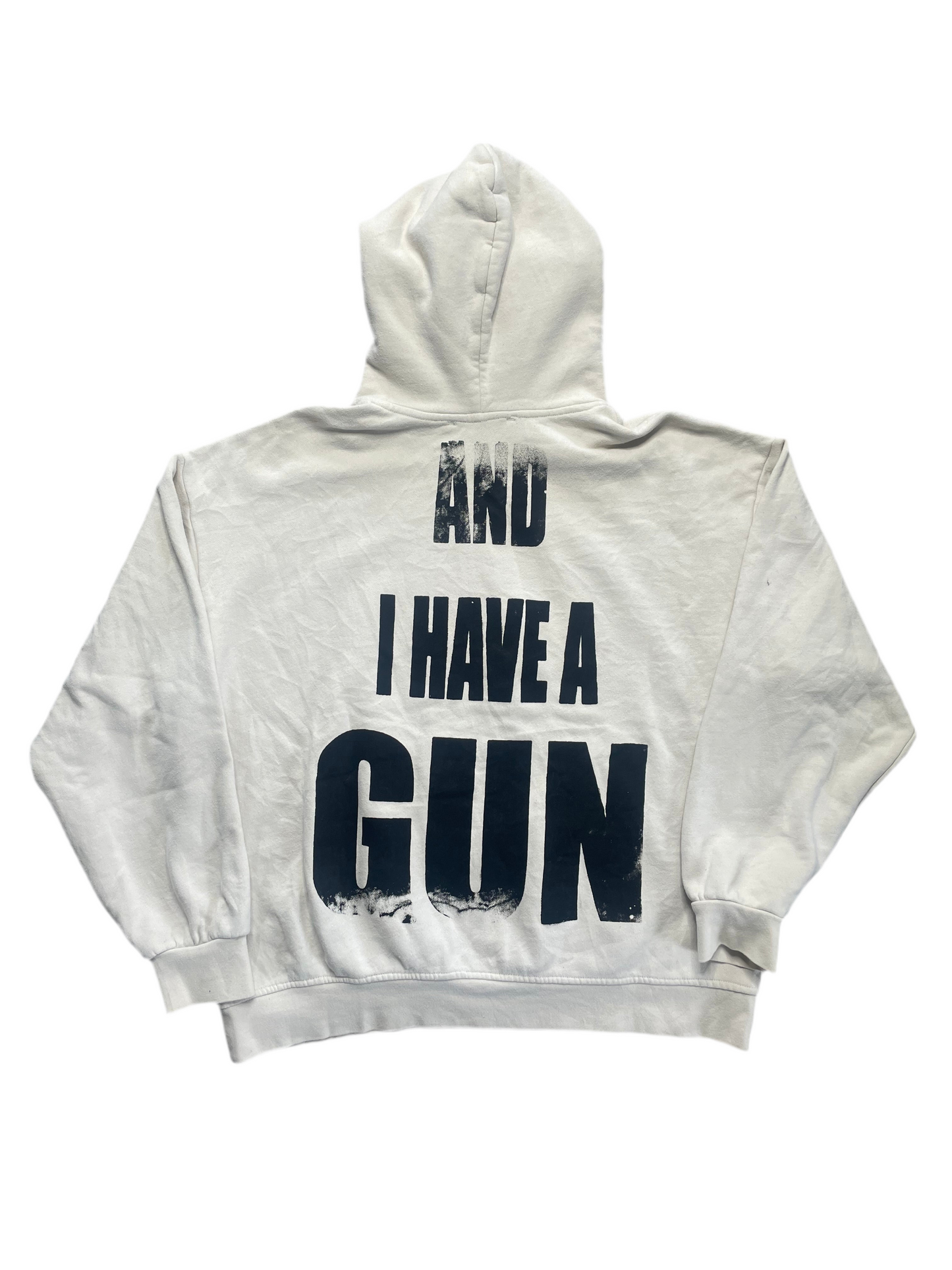 Fat Retard Faggot And I Have A Gun 1/1| HOODIE (X-LARGE) HARDCORE THOUGHTS X JUNA COLLAB