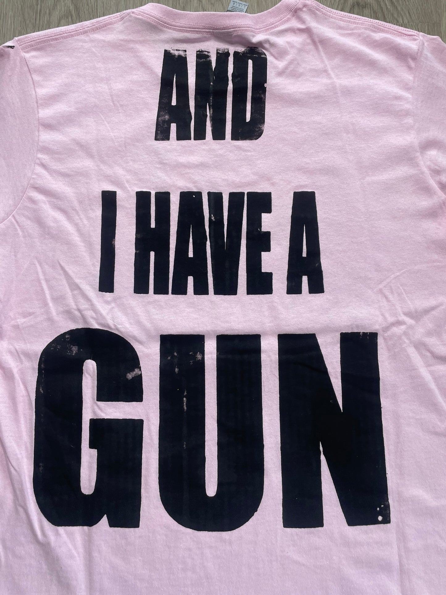 Fat Retard Faggot And I Have A Gun 1/1| T-Shirt (Large) HARDCORE THOUGHTS X JUNA COLLAB