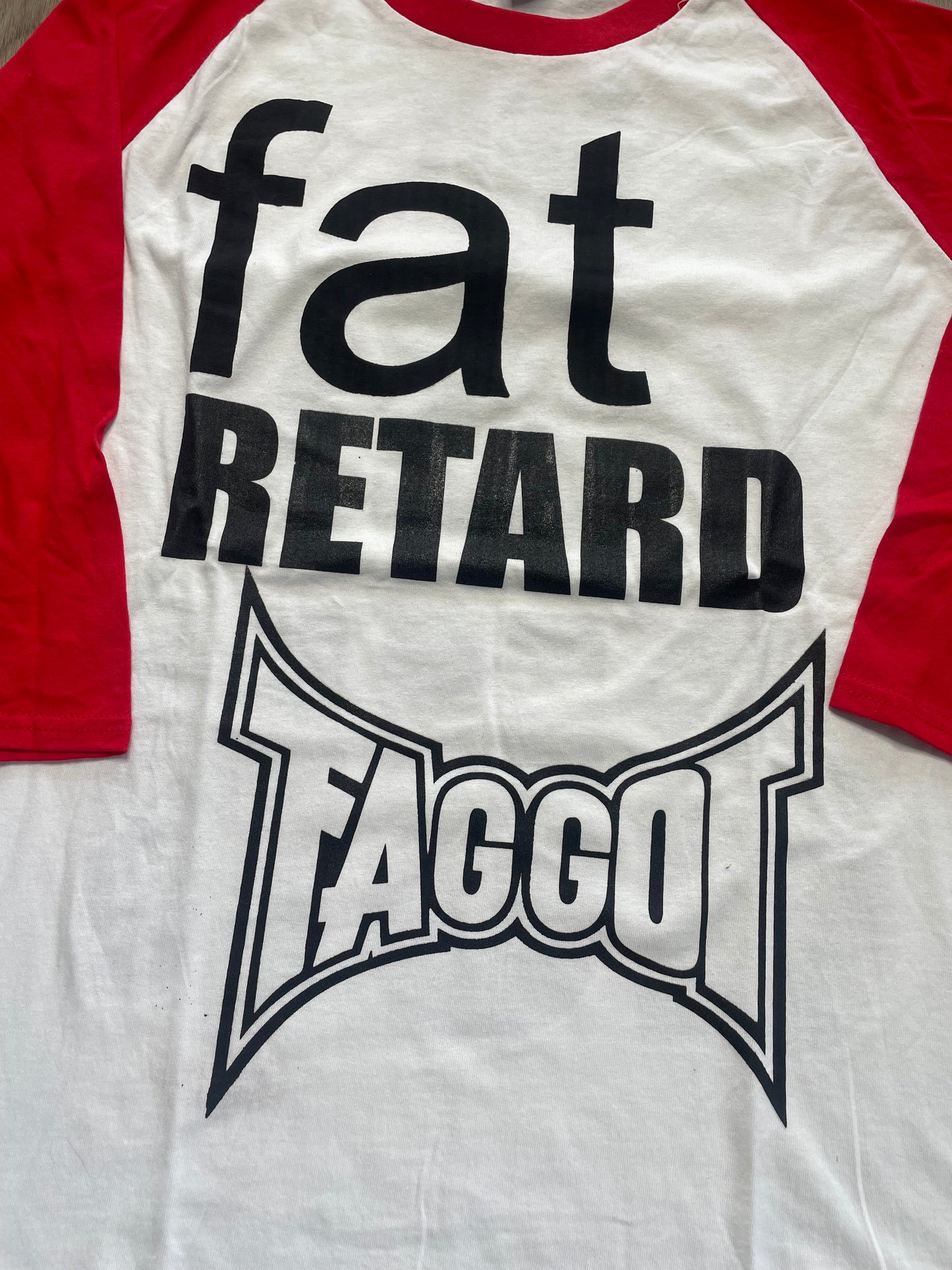 Fat Retard Faggot And I Have A Gun 1/1| T-Shirt (XL) HARDCORE THOUGHTS X JUNA COLLAB