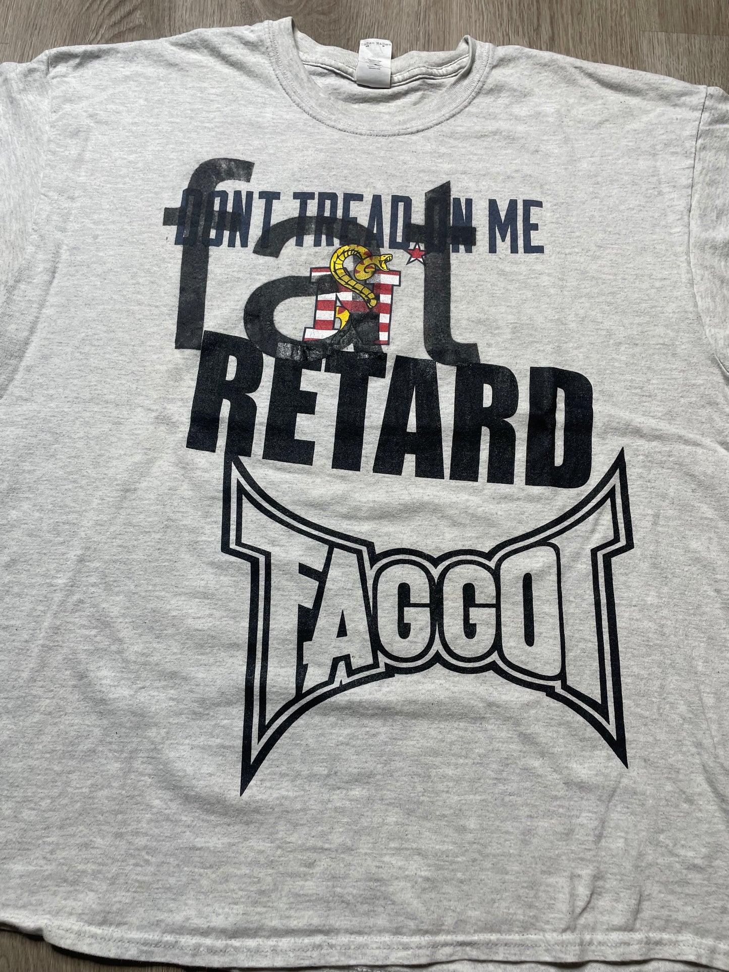 Fat Retard Faggot And I Have A Gun 1/1| T-Shirt (XL) HARDCORE THOUGHTS X JUNA COLLAB