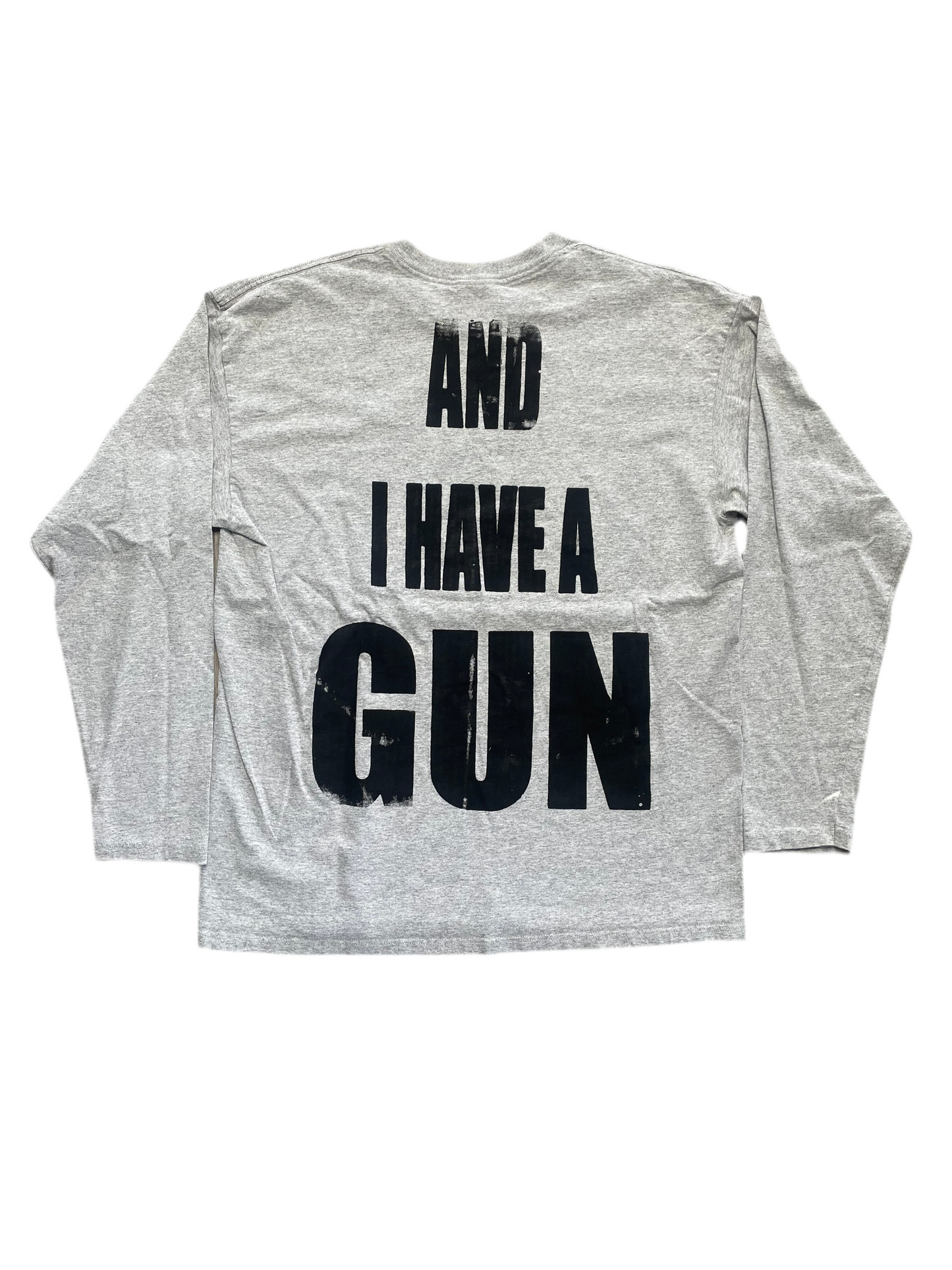 Fat Retard Faggot And I Have A Gun 1/1| T-Shirt (LARGE) HARDCORE THOUGHTS X JUNA COLLAB