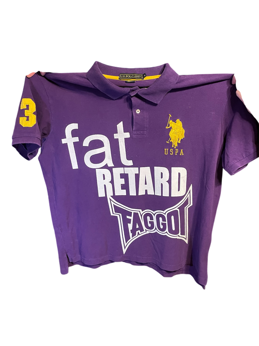 Fat Retard Faggot And I Have A Gun 1/1 Polo HARDCORE THOUGHTS X JUNA COLLAB *PREORDER*