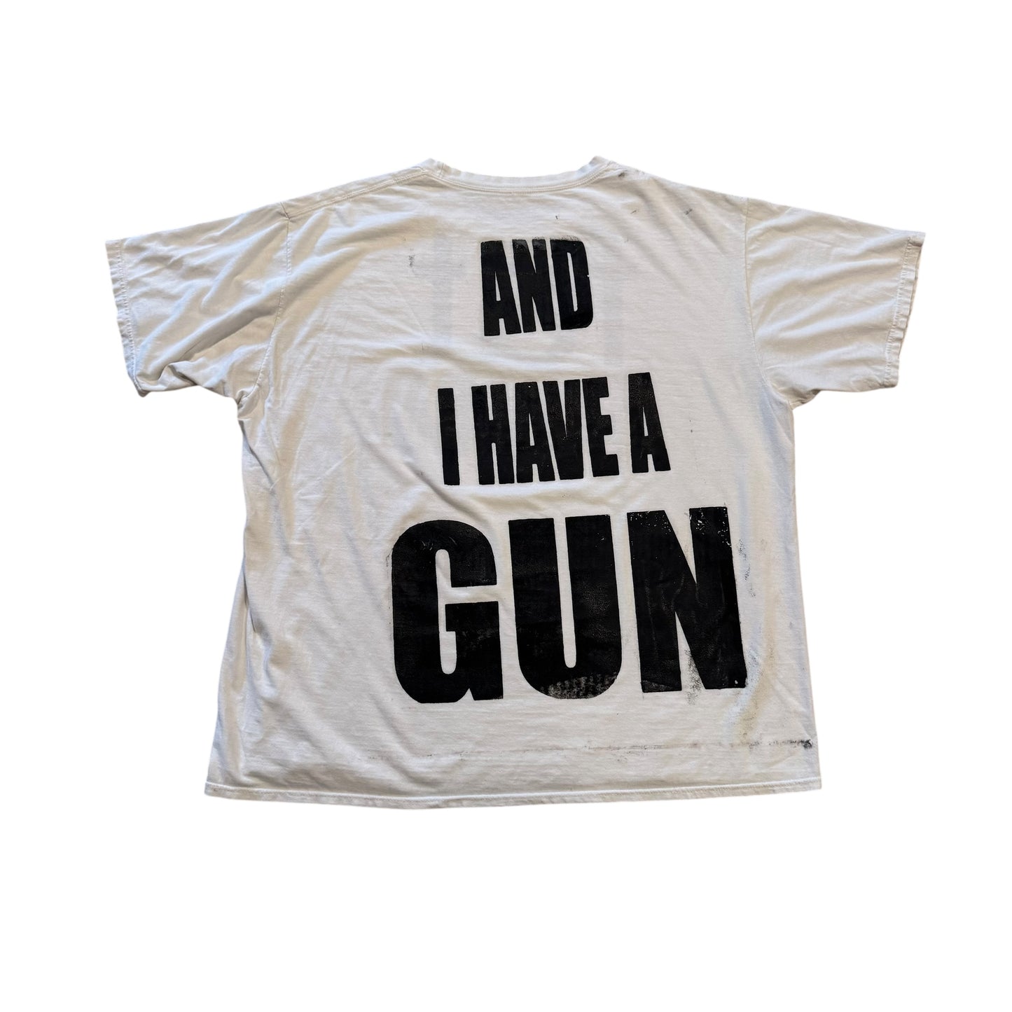Fat Retard Faggot And I Have A Gun 1/1| T-Shirt (XL) HARDCORE THOUGHTS X JUNA COLLAB