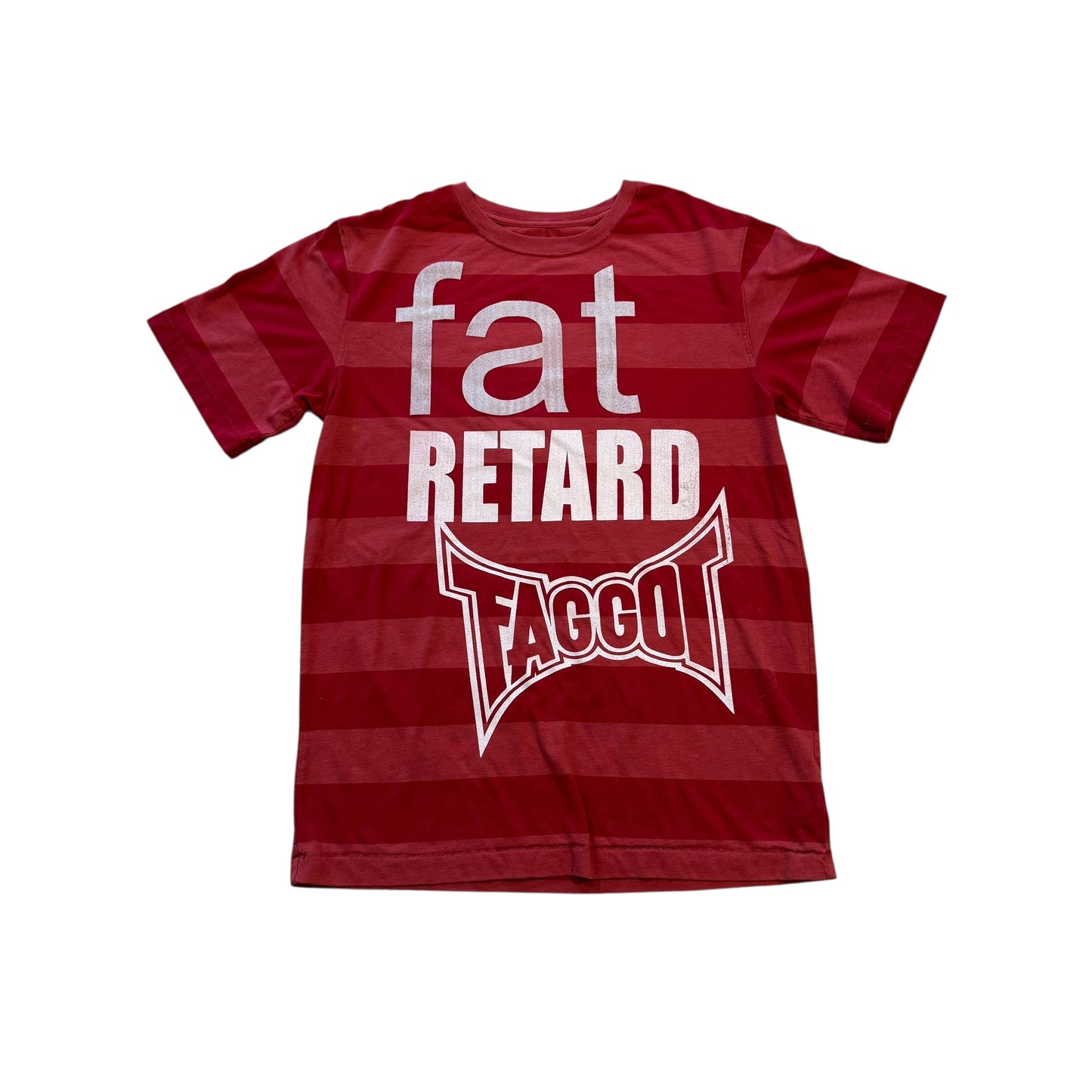 Fat Retard Faggot And I Have A Gun 1/1| T-Shirt (LARGE) HARDCORE THOUGHTS X JUNA COLLAB