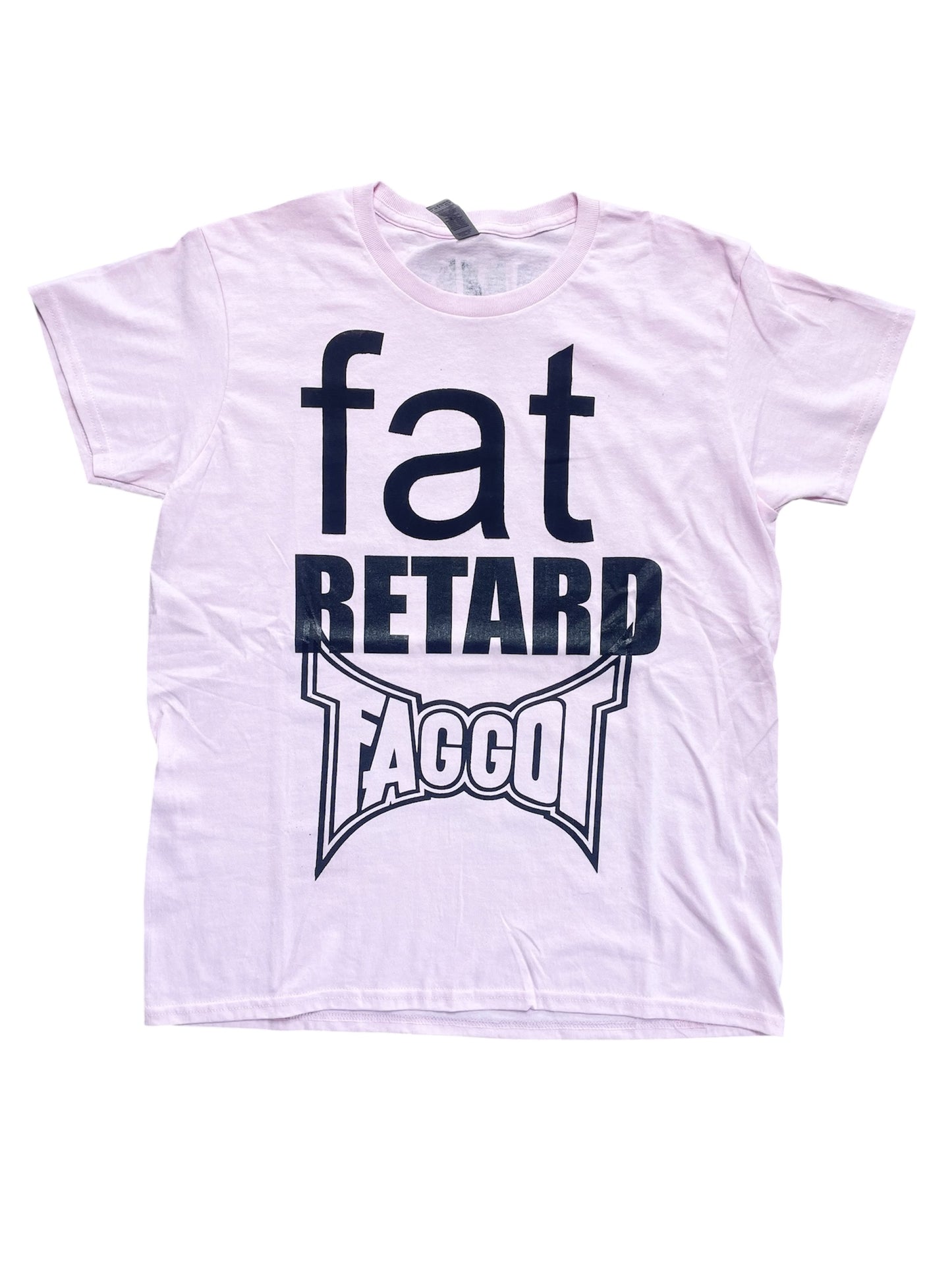 Fat Retard Faggot And I Have A Gun 1/1| T-Shirt (Large) HARDCORE THOUGHTS X JUNA COLLAB