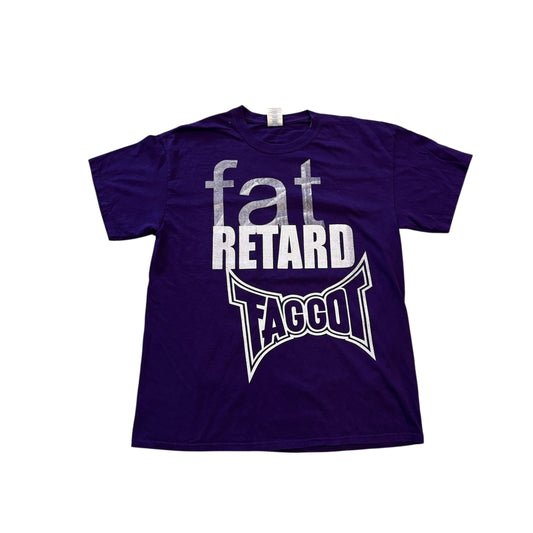 Fat Retard Faggot And I Have A Gun 1/1| T-Shirt (LARGE) HARDCORE THOUGHTS X JUNA COLLAB