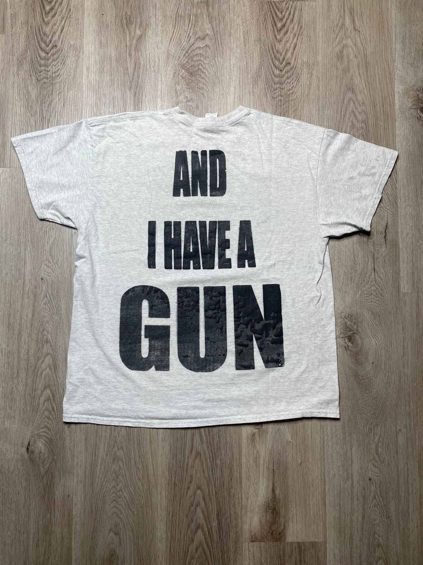 Fat Retard Faggot And I Have A Gun 1/1| T-Shirt (XL) HARDCORE THOUGHTS X JUNA COLLAB